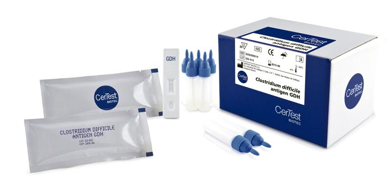 Тест-картка ЦерТест Клострідіум діфіціле антиген ГДГ (20 тестів з пробірками для калу + ПК)